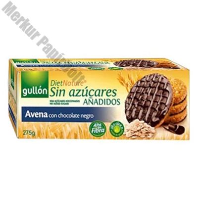 Zabkeksz GULLON Avena étcsokoládés hozzáadott cukor nélkül 275 g