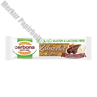 Zabszelet CERBONA étcsokoládés marcipános gluténmentes 40 g