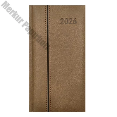 Zsebnaptár ALISCA fekvő fehér lapos prémium 2026.