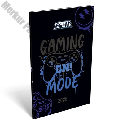 Zsebnaptár LIZZY CARD A/6 heti papírborítós Esport game on duty 2026.