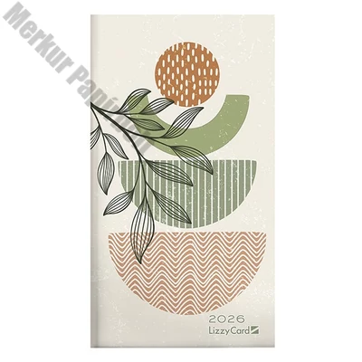 Zsebnaptár LIZZY CARD fekvő keménytáblás Abstract 2026.