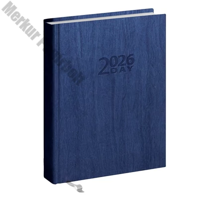 Zsebnaptár REALSYSTEM 2 Day B/6 kétnapos álló fehér lapos Kék 2026.