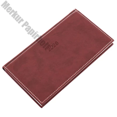 Zsebnaptár REALSYSTEM Bolero fekvő sárga lapos barna 2026.