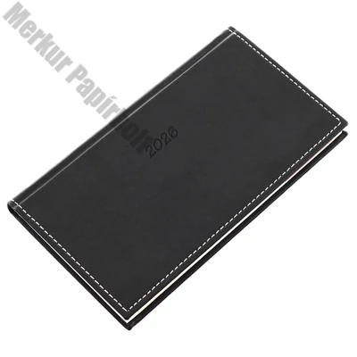 Zsebnaptár REALSYSTEM Bolero fekvő sárga lapos fekete 2026.