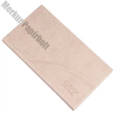 Zsebnaptár REALSYSTEM Fashion fekvő fehér lapos drapp 2026.