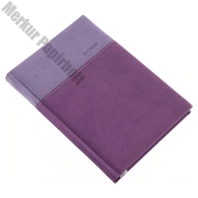 Zsebnaptár REALSYSTEM Lux B/6 álló fehér lapos lila 2026.