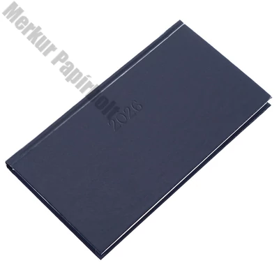 Zsebnaptár REALSYSTEM Standard fekvő fehér lapos kék 2026.