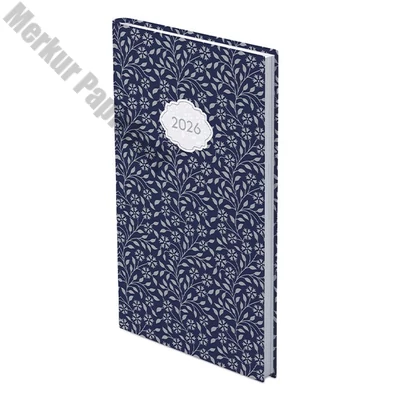 Zsebnaptár TOPTIMER Joy J035 heti álló fehér lapos Szegfű Metalizált ezüst 2026.