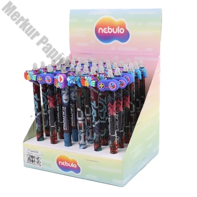 Zseléstoll NEBULO nyomógombos radírozható 0,5mm Gamer