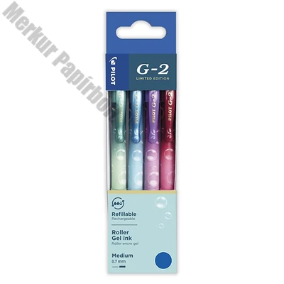 Zseléstoll PILOT G2 Bubble 0,7 kék írásszín 4 darabos