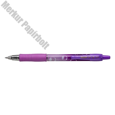 Zseléstoll PILOT G2 Bubble 0,7 lila test kék írásszín