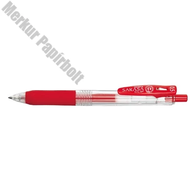 Zseléstoll ZEBRA Sarasa Clip nyomógombos 0,5 mm piros