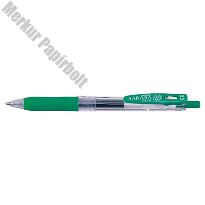 Zseléstoll ZEBRA Sarasa Clip nyomógombos  0,5 mm zöld