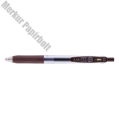 Zseléstoll ZEBRA Sarasa nyomógombos 0,5 mm barna