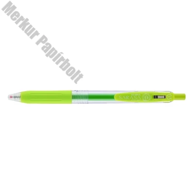 Zseléstoll ZEBRA Sarasa nyomógombos 0,5 mm világoszöld