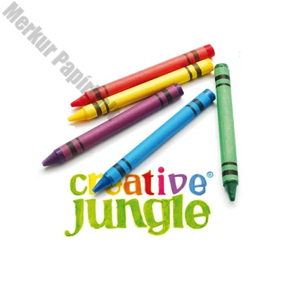 Zsírkréta CREATIVE JUNGLE kerek hegyezett 12 színű