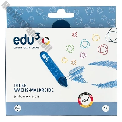 Zsírkréta EDU3 jumbo kerek hegyezett 12 színű