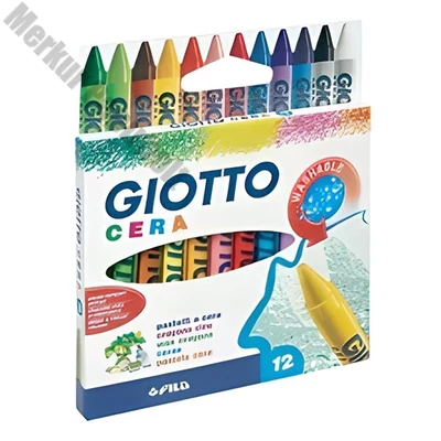 Zsírkréta GIOTTO Cera kerek hegyezett 12 színű