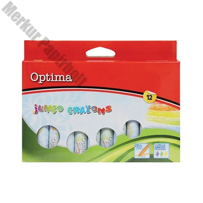 Zsírkréta OPTIMA Jumbo kerek hegyezett 12 színű