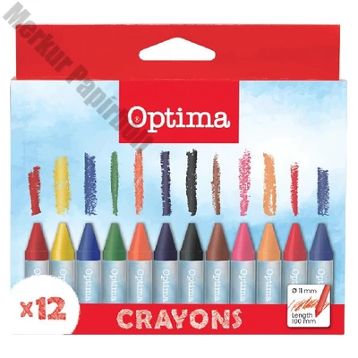 Zsírkréta OPTIMA Max Jumbo kerek 12 színű